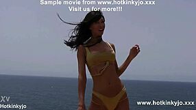 hey, check out this deep anal belly bulge and prolapse happening right on the terrace with some wild toys