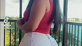 Who knew this perfect juicy booty latina in shorts and leggings could shake her ass so sexy!