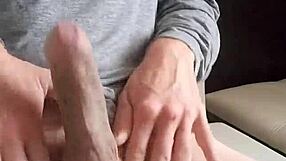 Hey, check out this young guy's massive uncut tool in an intense solo session with multiple releases.