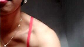 hey, check out this asian shemale stroking her hard cock solo