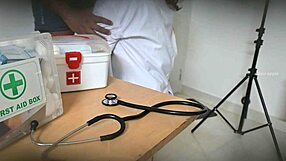 Doctor Giving Blowjob Secretly In Clinic To Patient With Hard Cock