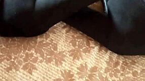 gretala the hairy milf slut wears boots for her scene