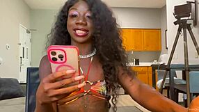 Oh wow, check out Lola Black getting all sexy live while licking that lollipop!