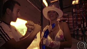 deutschlands beste bläserin mandy bright takes cumshot on tits and tongue 😏