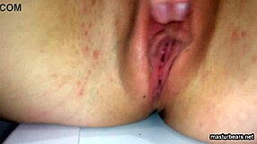 brunette spreads asshole and pussy while masturbating as STEPBROTHER films