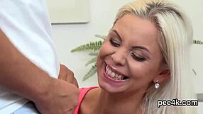 hey, this exquisite centerfold gets her yummy spot filled with warm liquid and bursts out