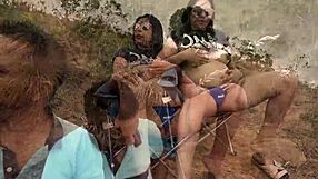 Pregnant Colombian milf with big tits gets quickie outdoor fuck from brother-in-law. Wet pussy takes every thrust!