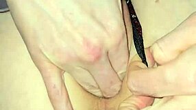 wife squirts all over dick while fisting and fucking