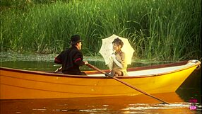 hey couple, banging outdoors in the middle of that lake on your small boat?