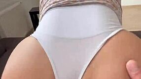 dirty anal in white thong - julia fit