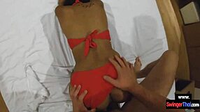 Amateur Teen Couple Foreplay in Public Pool and Sex