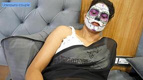 this horny desi housewife is seeking extraordinary romance from her hardworking husband, starting with a passionate massage and leading to intense cowgirl riding and rimjob domination.