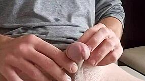 Hey, check out this young guy's massive uncut tool in an intense solo session with multiple releases.