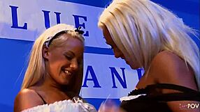 That ass is looking hella good as the blonde lesbian salaciously eats the burger pussy!