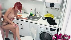 Hot Redhead Cougar Albaan Bangs Stepson's Best Friend