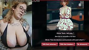 Horny Alien Monster with Huge Saggy Tits Invades 3D Hentai Dating Game!