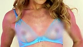 Daring see-through silk lingerie try-on in agent provocateur style!