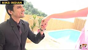 Indian guy fucks Chinese girl's pussy and ass, wrecking her like China's mom.