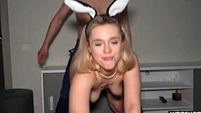 Hey, check how this blonde college teen lets him film her getting dominated rough in doggystyle and cowgirl with cum in mouth finish