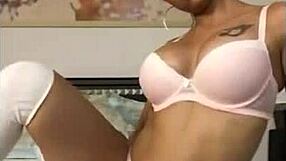 This super hot cuban girl begins twerking her big ass wildly in just her bra and panties during a webcam show