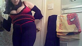 Horny Slut Explores Bondage In Chubby Solo Compilation!