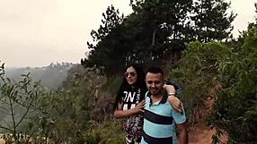 Pregnant Colombian milf with big tits gets quickie outdoor fuck from brother-in-law. Wet pussy takes every thrust!