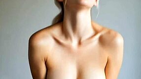 ai generated gorgeous skinny blonde contrasts her adorable look by riding horny in pov until orgasm