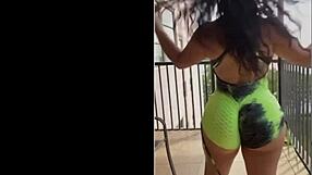 Who knew this perfect juicy booty latina in shorts and leggings could shake her ass so sexy!