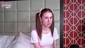 Adorable Babysitter Ellie Gets Bent Over In Doggystyle With Creampie After Blowjob And Muff Diving In Lingerie