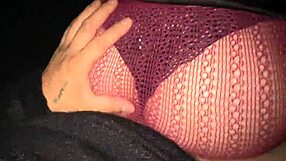 Culona latina in fishnet stockings bent over cums deliciously in real amateur sex