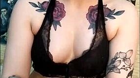 Oh, this stunning cute girl with tattoos feels so much passion edging her friend's cock to cumshot.