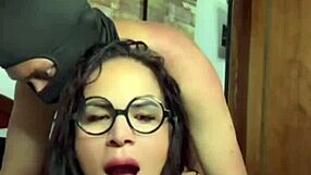 Latina milf flashes outdoors at cafeteria