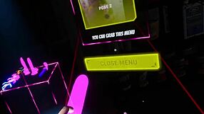 checking out the girl in the garage during sex and cyberpunk vr game adventure