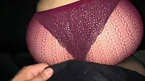 Culona latina in fishnet stockings bent over cums deliciously in real amateur sex