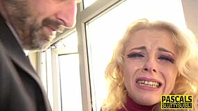 you think you can dominate my petite blonde body with rough face fucking