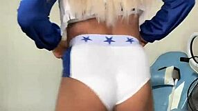 Whoa, check out this hot transexual cheerleader! 🔥