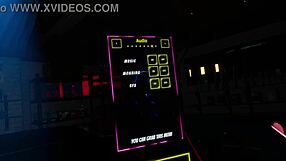 checking out the girl in the garage during sex and cyberpunk vr game adventure