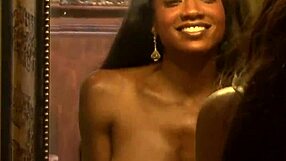 Adorable Ebony Goddess With Perfect Body And Big Tits Takes Deepthroat From Huge Black Cock Before Intense Fucking