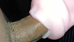 Amateur Blowjob and Creampie Quickie on Desk with Real Doll Slap and Handjob Foreplay