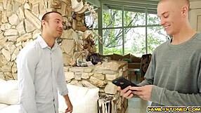 Two Best Bros Slam Out Lily Jordan's Mouth And Pussy With Monster Cocks In 3some