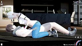 Oh, that asian couple riding cowgirl style in hot fucking.