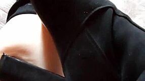 gretala the hairy milf slut wears boots for her scene