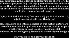 Petite brunette with tan lines chats on casting couch in interview trailer