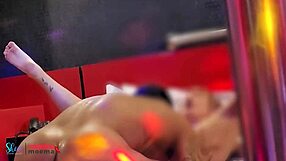 i'm eating this married blonde brazilian cougar standing on the bed while her cuckold husband watches the interracial action