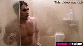 Stepson caught stepmom spying on him. Can you believe she craved that sloppy blowjob action?!