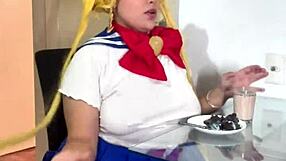Chubby sailor moon ripping out nasty farts!