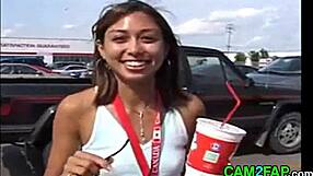 Hey cute teen with small tits, ready for that facial after teasing and fucking?