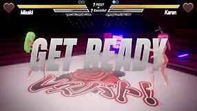 Hey, check out this wild lesbian battle with anal assfucking and fingering in round 6