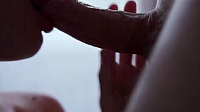 He delivers a closeup sloppy blowjob before fucking her vagina until cumming all over.