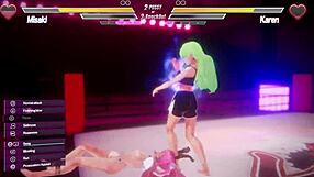 Hey, check out this wild lesbian battle with anal assfucking and fingering in round 6